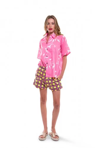 Short Marni rose et citrus pour femme