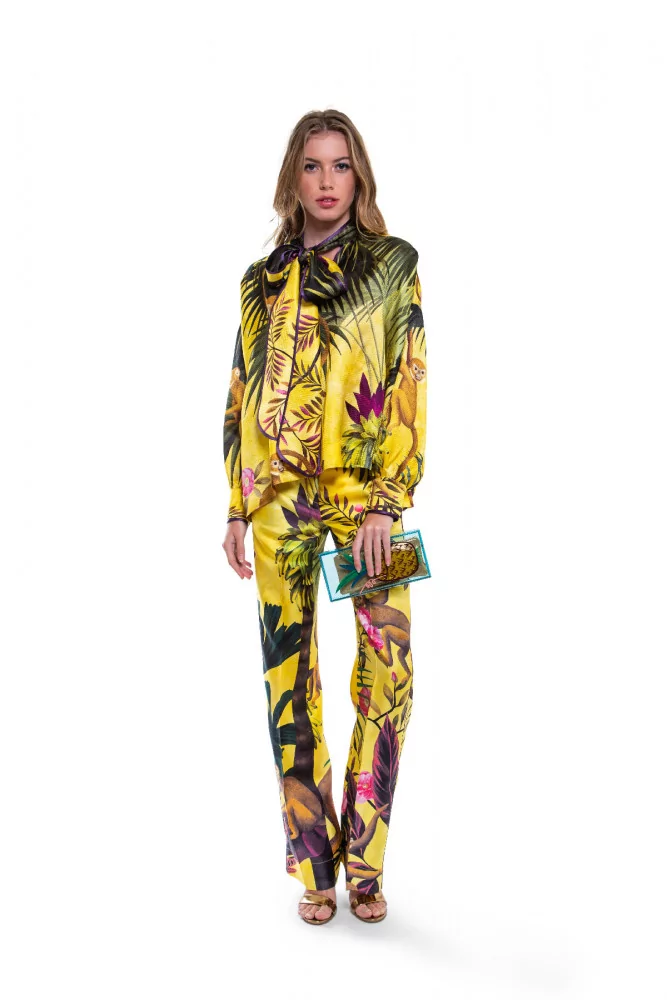 Ensemble Chemise et pantalon For Restless Sleepers jaune et multicolor