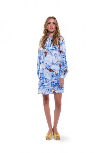 Robe Stella Jean bleu ciel