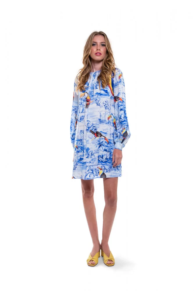 Robe Stella Jean bleu ciel