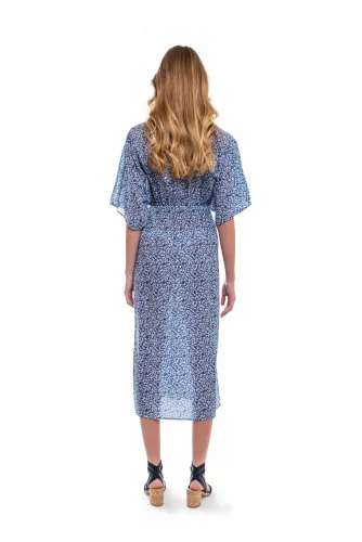 Robe Tory Burch Ivoire et bleu ciel