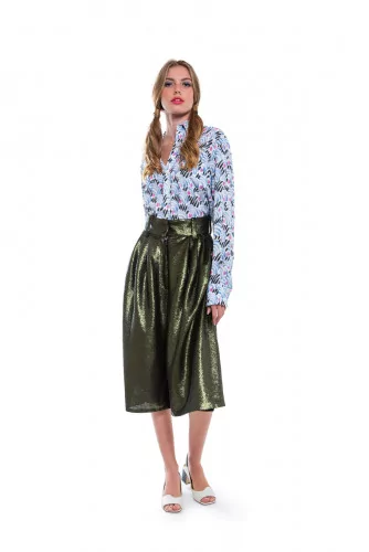 Chemise Marni bleu ciel, vert et rose