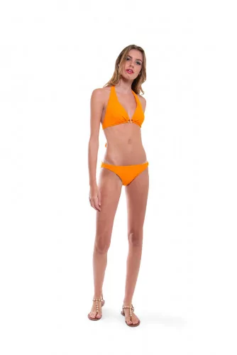 Maillot de bain Tory Burch 2 pièces "triangle" orange pour femme