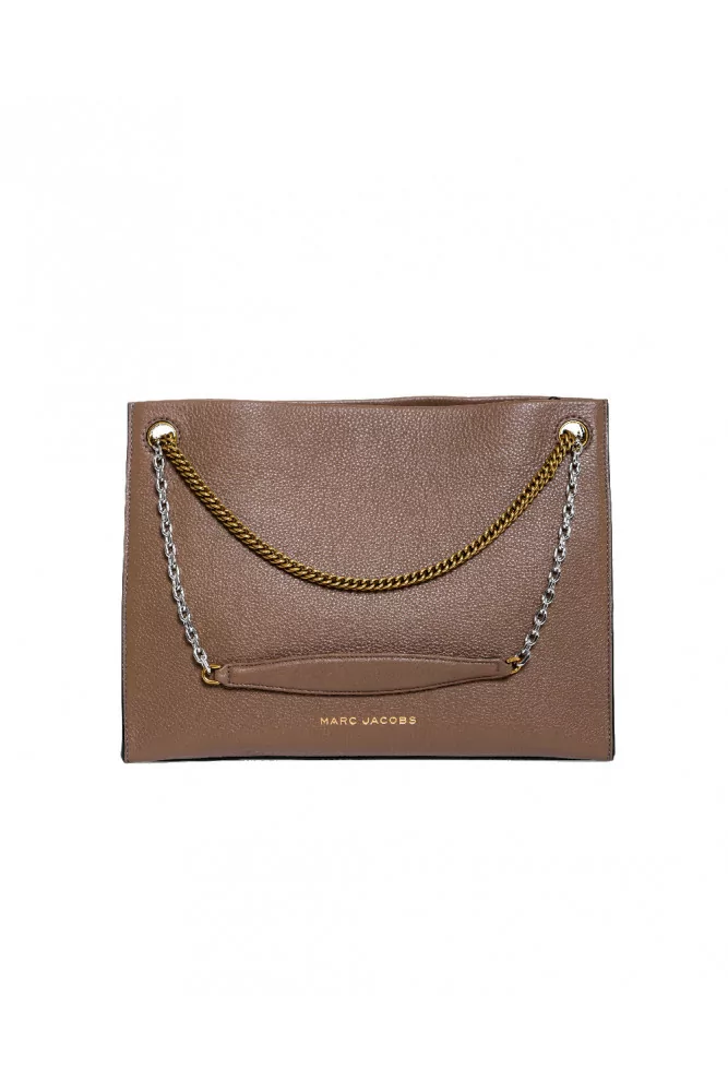 Sac Marc Jacobs "Double link 34" beige pour femme