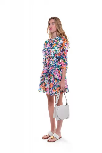 Short-sleeved multicolored dress "Tilly" Saloni for women