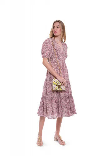 Light pink dress with floral print Tory Burch for women