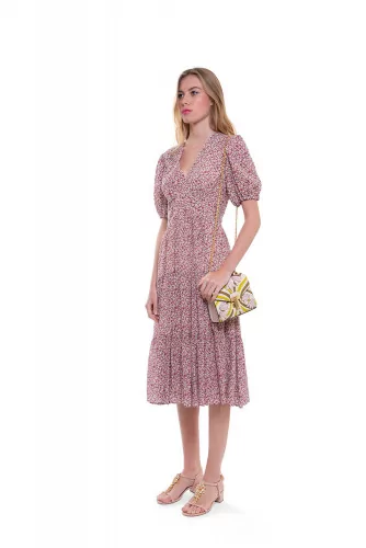 Robe Tory Burch vieux rose imprimé fleurs