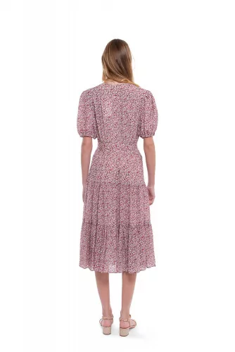 Light pink dress with floral print Tory Burch for women