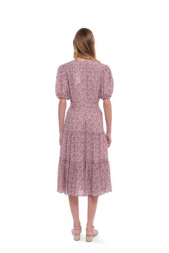 Robe Tory Burch vieux rose imprimé fleurs