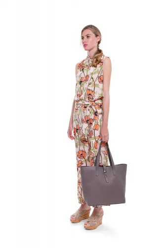 Sleeveless blouse with multicolor floral print Tory Burch for women