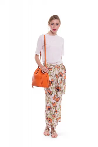 Multicolored trousers with floral print Tory Burch for women