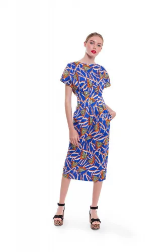 Blue and orange dress Stella Jean for women