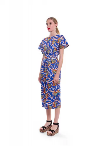 Blue and orange dress Stella Jean for women