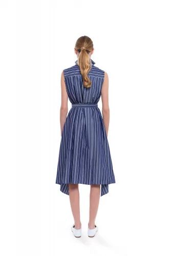 Asymmetrical blue shirt dress Mihara Yasuhiro for women