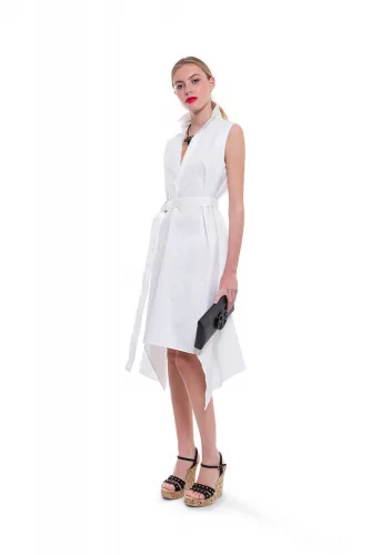 Asymmetrial white shirt dress Mihara Yasuhiro for women