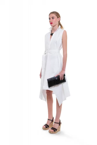 Asymmetrial white shirt dress Mihara Yasuhiro for women