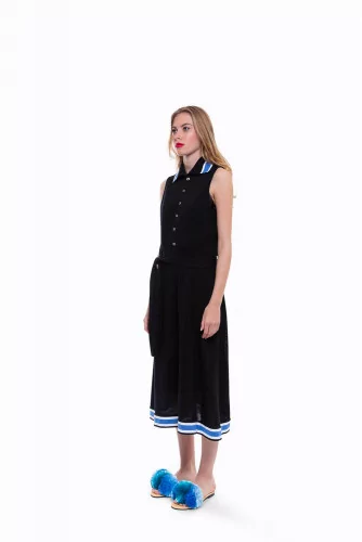 Robe Miharayasuhiro noir et bleu ciel pour femme