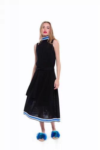 Robe Miharayasuhiro noir et bleu ciel pour femme