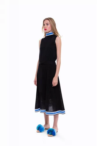 Robe Miharayasuhiro noir et bleu ciel pour femme