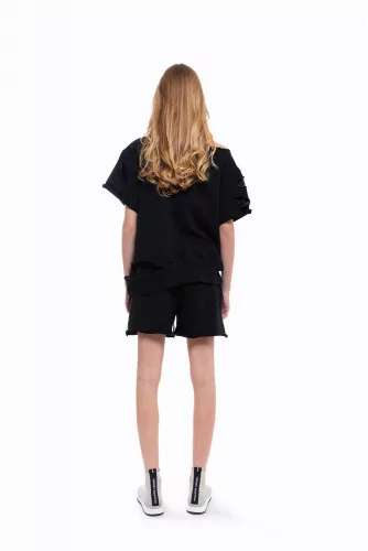Black shorts with glitter Mihara Yasuhiro for women