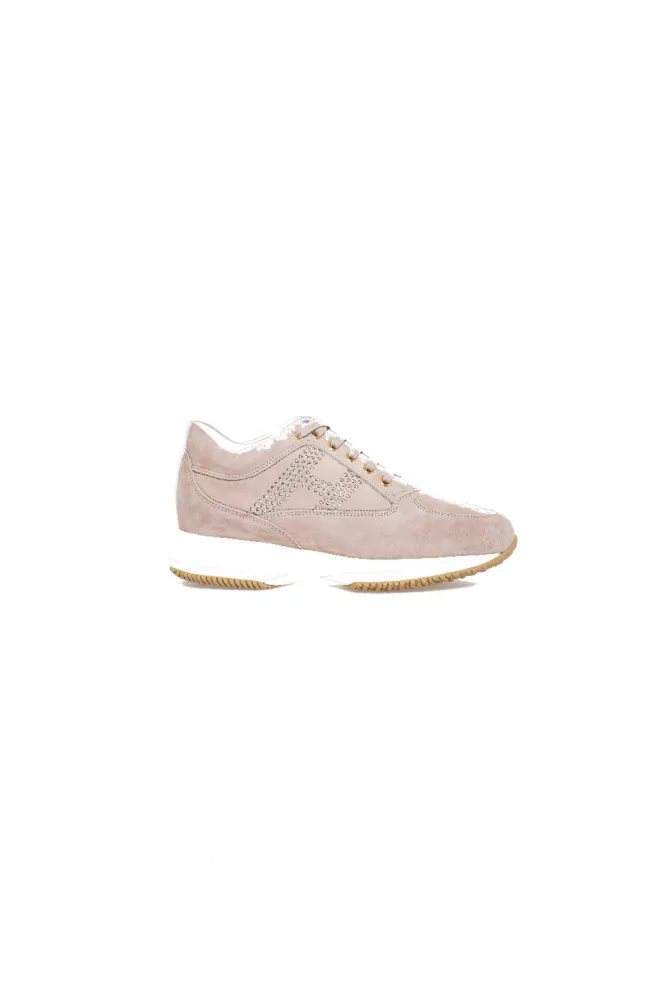 Tennis Hogan "Interactive" beige -platine pour femme