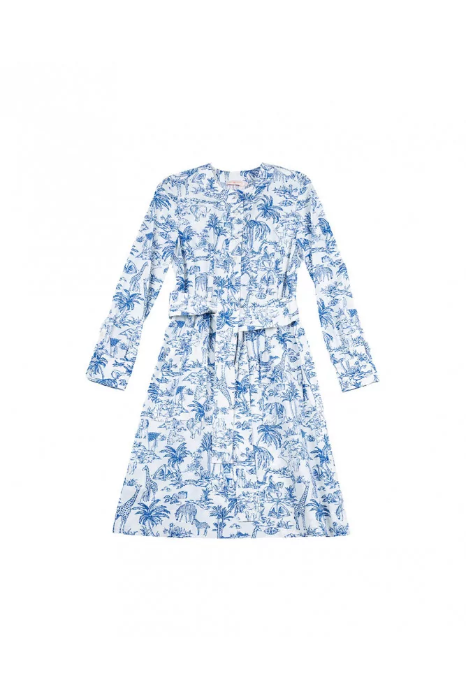 Robe Tory Burch ivoire et bleu ciel