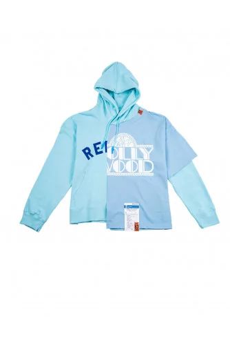 Light blue sweatshirt with hood Mihara Yasuhiro for men