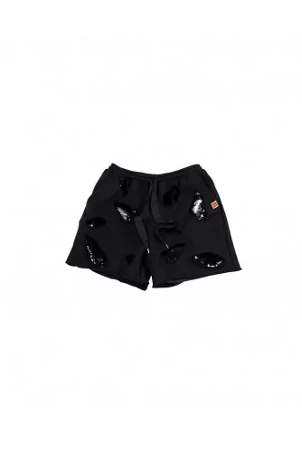 Short de jogging Miharayasuhiro noir et argent pour femme