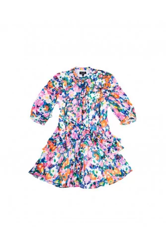 Short-sleeved multicolored dress "Tilly" Saloni for women