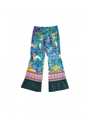 Blue trousers with multicolor print For Restless Sleepers for women