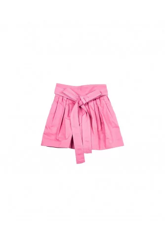 Cotton shorts with high waistline