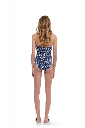 Maillot de bain Tory Burch 1 pièce bleu-blanc