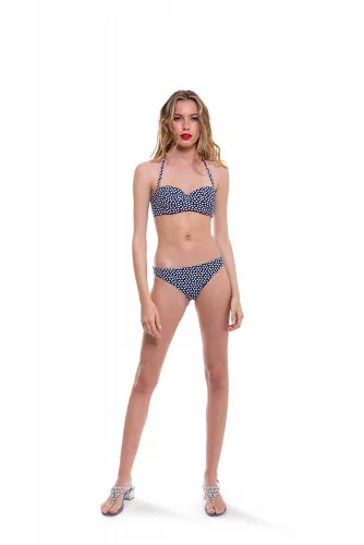 Maillot de bain Tory Burch 2 pièces "balconnet" bleu-blanc