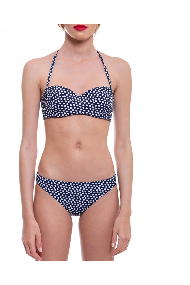 Maillot de bain Tory Burch 2 pièces "balconnet" bleu-blanc