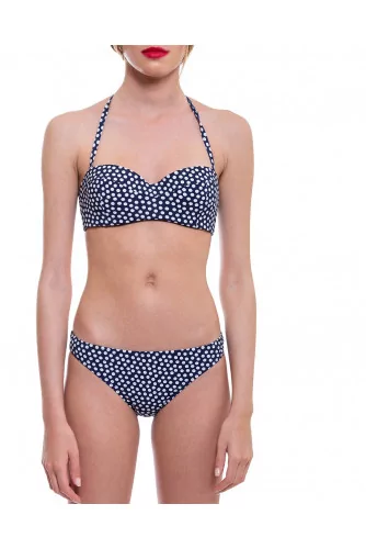 Underwired balconnet bikini with dots