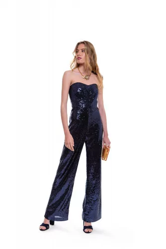 Aurélie Sequin strapless suit