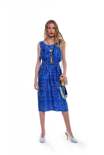 Blue dress with white print Marni for women