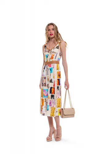 Robe Marni blanc et multicolor