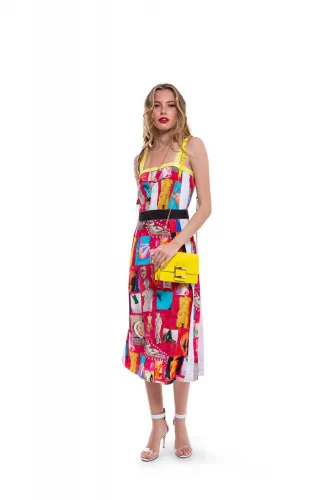 Robe Marni rose et multicolor