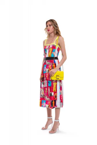 Robe Marni rose et multicolor