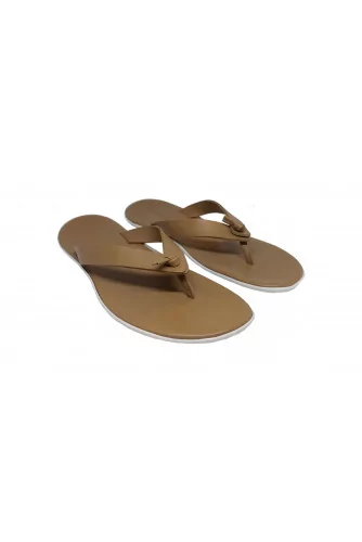 Dark beige flip flops Jacques Loup for men