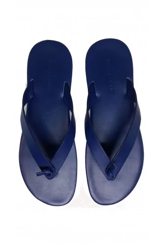 Royal blue flip flops Jacques Loup for men