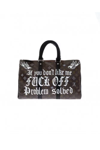 Bag Philip Karto - Mickey Fuck - 40 cm - Customized Louis Vuitton bag for women