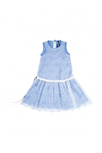 White and blue dress Ley Lu for women