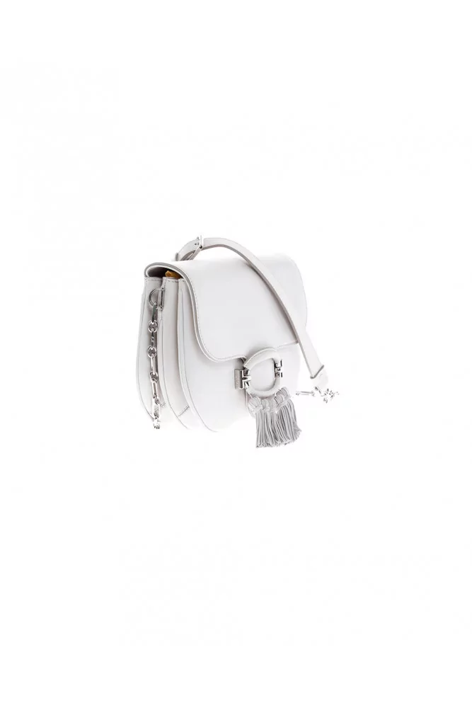 Sac Tod's "T-Ring" pompons blanc pour femme