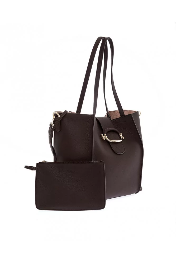 Sac Tod's "T-Ring Shopping" marron pour femme