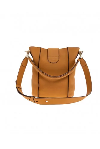 T-Ring - Leather bucket bag with metal buckle