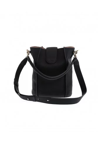 T-Ring - Leather bucket bag with metal buckle