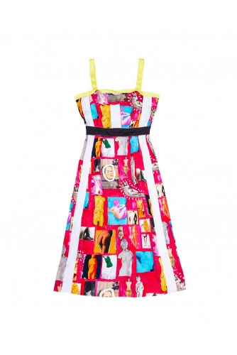 Robe Marni rose et multicolor