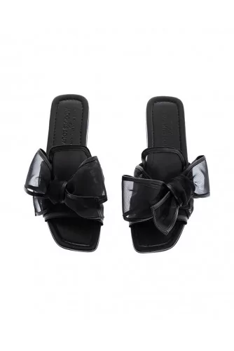 Achat Black mules Jacques Loup with large knot for women - Jacques-loup